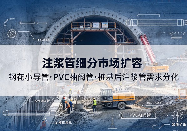 石拐注浆管细分市场扩容，隧道钢花小导管、PVC 袖阀管、桩基后注浆管需求分化